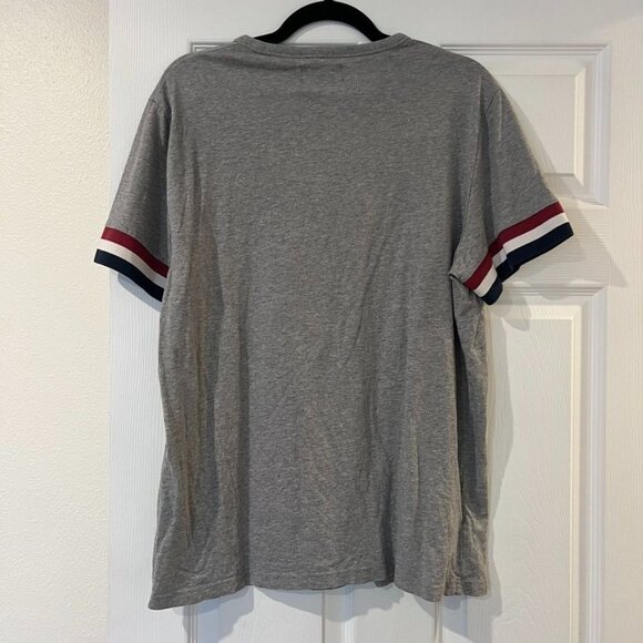Fred Perry Cotton Striped Cuff T-Shirt Size Large - Picture 3 of 7